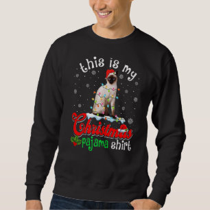 Sweatshirt C'est mon pyjama de Noël Xmas arbre à chat siamois