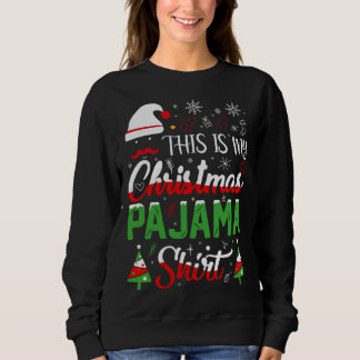 Sweatshirt C'Est Mon Pyjama X mas Light Père Noël Flam