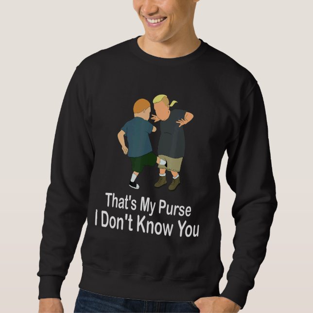 Sweatshirt C'est mon sac Je ne te connais pas avec Clark Pete (Devant)