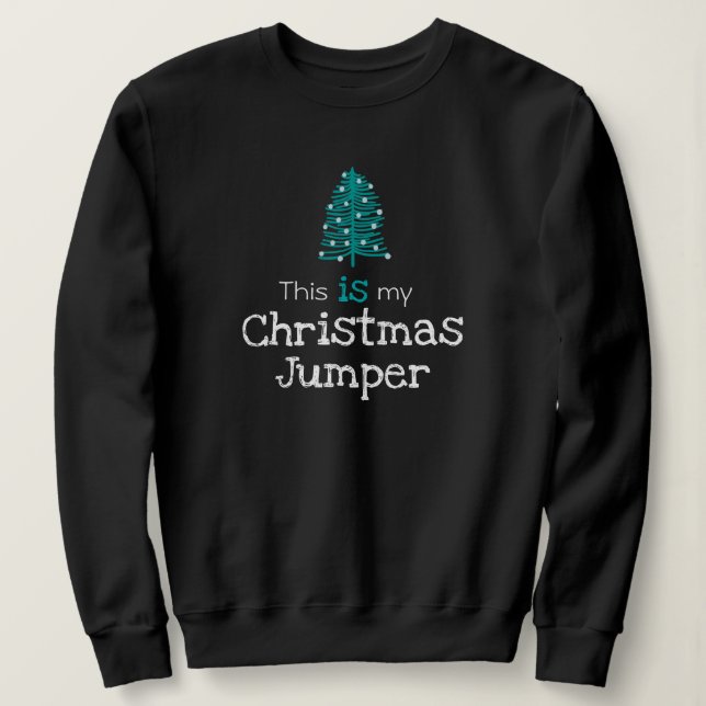 Sweatshirt C'est mon sapin vert (Design devant)