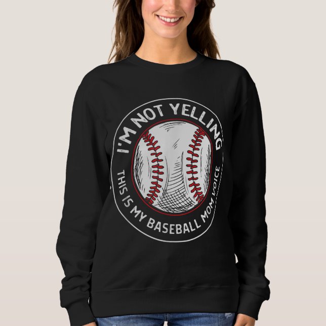Sweatshirt C'est My Baseball Mom Voice - Women's Baseball M (Devant)