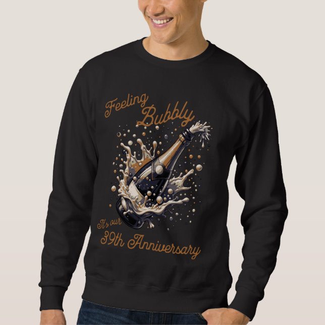 Sweatshirt C'est notre 39e toast Mariage de Champagne (Devant)