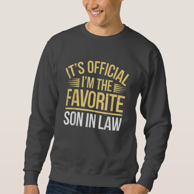 Sweatshirt C'est officiel Je suis le gendre préféré (Devant)