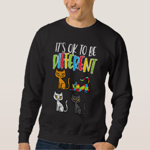 Sweatshirt C'Est Ok D'Être Différent Cat Puzzle Cute Autism A