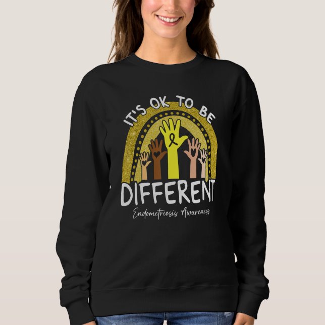 Sweatshirt C'est Ok D'être Différent Sensibilisation à l'endo (Devant)