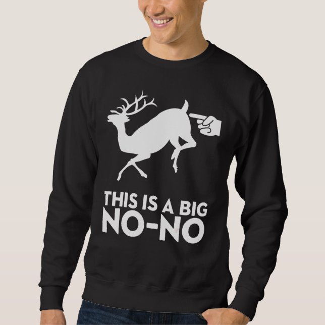 Sweatshirt C'Est Un Gros Pas De Bouton Noir Touch (Devant)