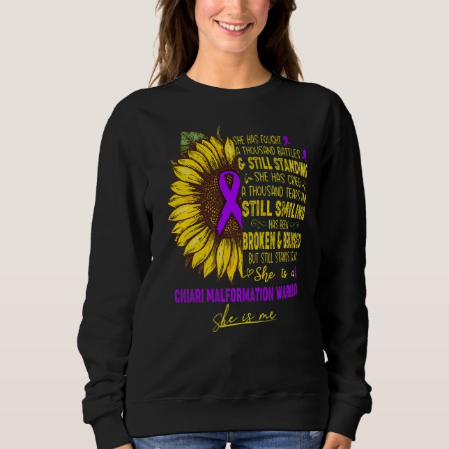 Sweatshirt C'Est Un Guerrier De Malformation Chiari C'Est Moi (Devant)