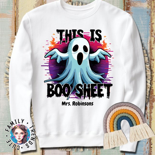Sweatshirt C'Est Un Peu De Feuille De Boite Halloween Ghost E (Créateur téléchargé)