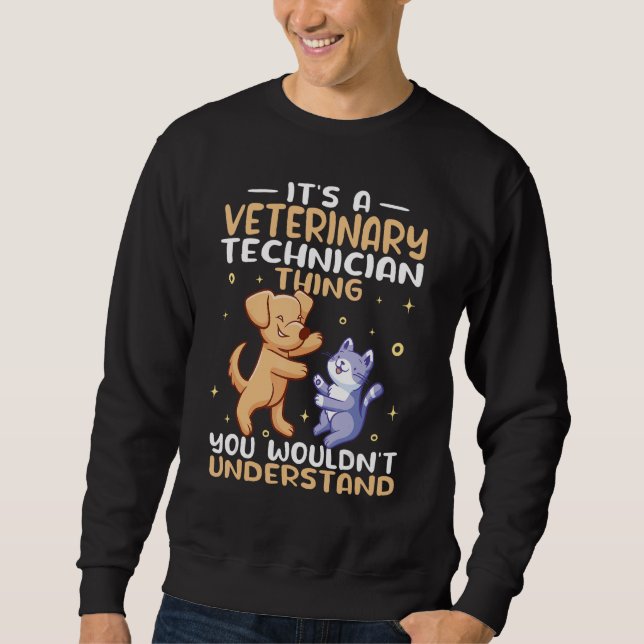 Sweatshirt C'est un technicien vétérinaire Chose femmes migno (Devant)