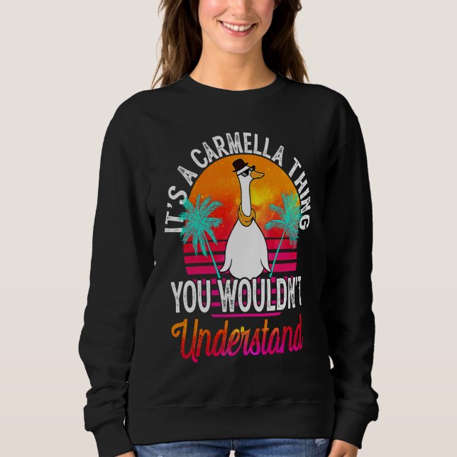 Sweatshirt C'est une affaire de Carmella que vous ne comprend (Devant)