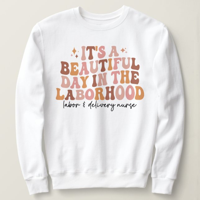 Sweatshirt C'est une belle journée dans le laboratoire L&D Nu (Design devant)