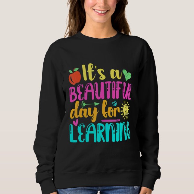 Sweatshirt C'est une belle journée pour apprendre Retro Profe (Devant)