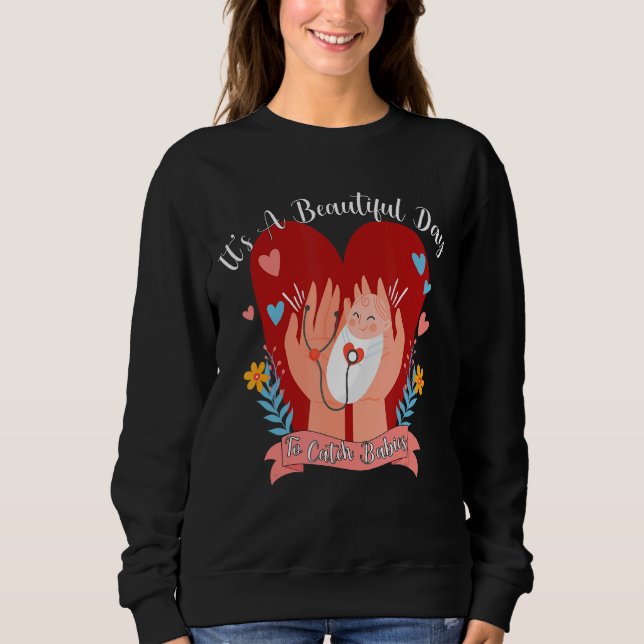 Sweatshirt C'est une belle journée pour attraper des bébés Nu (Devant)