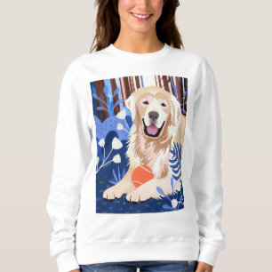 Sweatshirt C'EST VRAI CHEMISES BLANCHES Golden Retriever