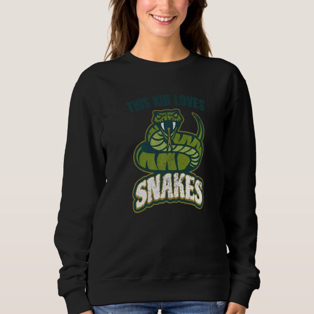Sweatshirt Cet Enfant Aime Les Serpents Citation Viper Graphi (Devant)