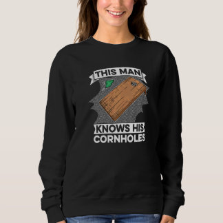 Sweatshirt Cet homme connaît son lancer de sac Cornho