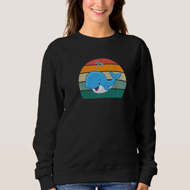 Sweatshirt Cétacés Aile Baleine Bleue Orque Béluga Grise Bale (Devant)