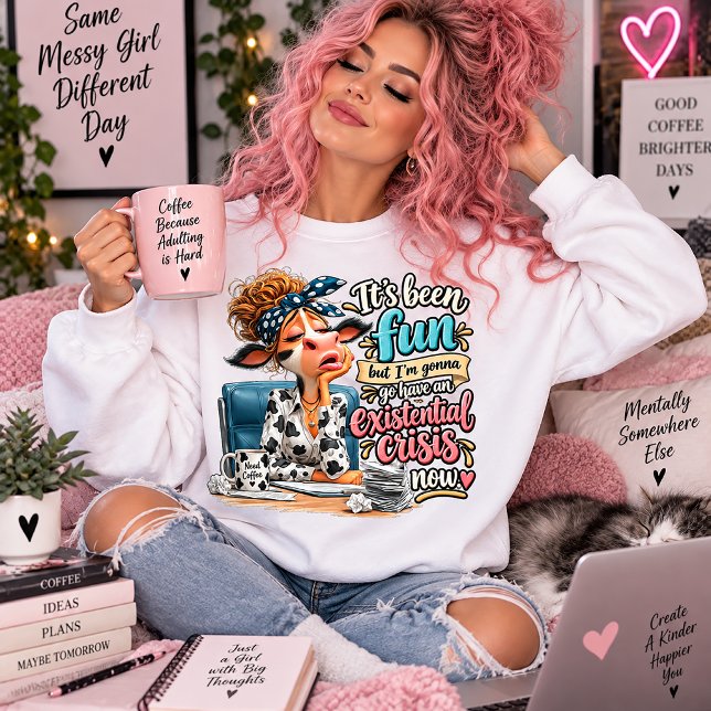 Sweatshirt C'était drôle Vache drôle (Créateur téléchargé)