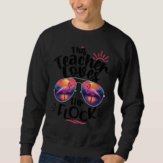 Sweatshirt Cette directrice adjointe adore son troupeau de fl (Devant)