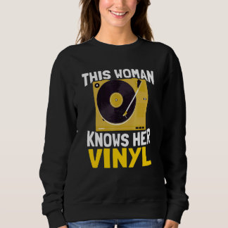 Sweatshirt Cette Femme Connaît Son Vinyl Analog Music Disc V