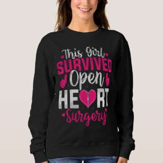 Sweatshirt Cette fille a survécu à la chirurgie à cœur ouvert