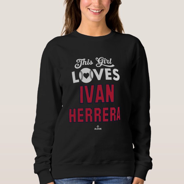 Sweatshirt Cette fille aime Ivan Herrera St Louis Baseball ML (Devant)