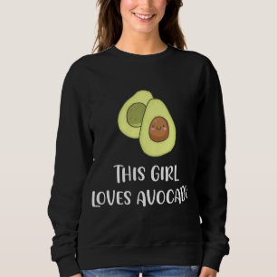 Sweatshirt Cette Fille Aime L'Avocado Amoureux Fruit Vegan Gi