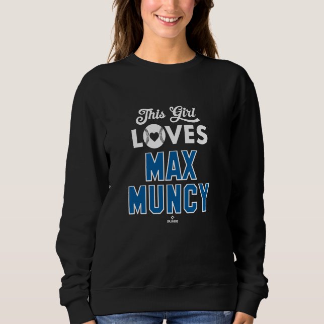 Sweatshirt Cette fille aime Max Muncy Los Angeles Baseball ML (Devant)