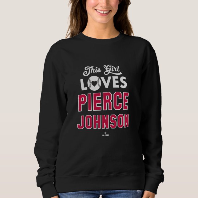 Sweatshirt Cette fille aime Pierce Johnson Atlanta Baseball M (Devant)