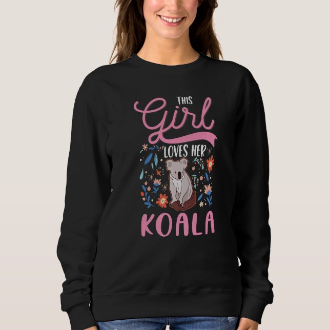 Sweatshirt Cette fille aime sa fille koala ours koala 1 (Devant)