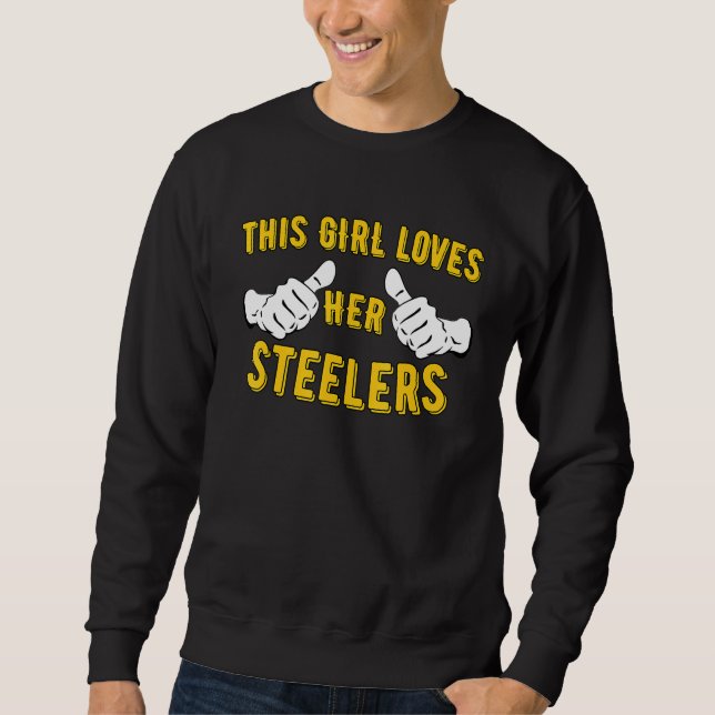 Sweatshirt Cette Fille Aime Ses Steelers (Devant)