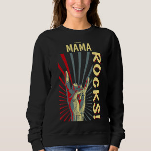 Sweatshirt Cette Mama Rocks Vintage Retro Concert les années 