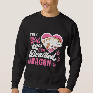 Sweatshirt Cette Mignonne Fille Aime Son Dragon De Dragon Emb