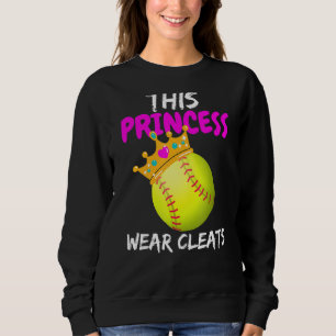 Sweatshirt Cette Princesse Porte Le Softball Clefs