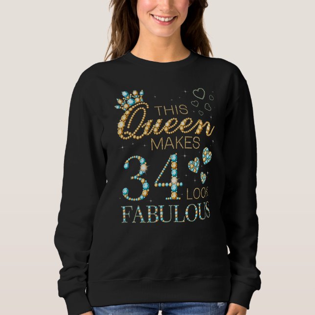 Sweatshirt Cette reine fait 34 paraître fabuleuse annonce d'a (Devant)