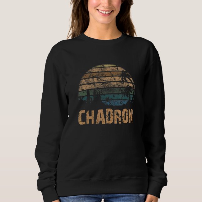 Sweatshirt Chadron Vintage Sunset en détresse (Devant)