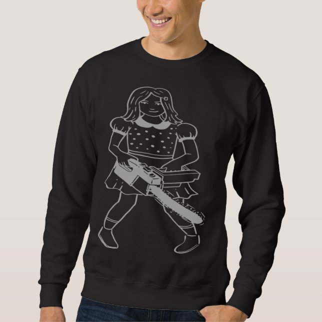Sweatshirt Chainsaw Girl I Horror Punk Gothic Pastel Goth Hal (Devant)