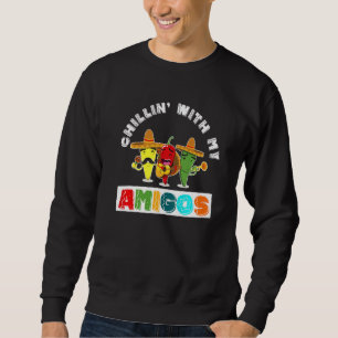 Sweatshirt Chaleur Avec Mes Amigos Funny Cinco De Mayo Mexica