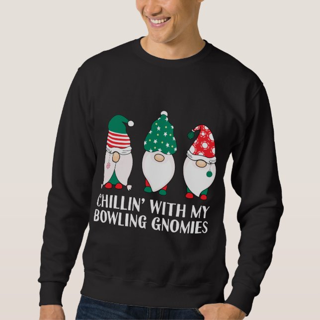 Sweatshirt Chaleur Avec Mes Gnomies De Bowling PJ Gnome Drôle (Devant)