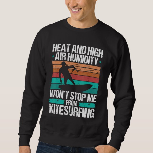 Sweatshirt Chaleur de kiteboarding Drôle de kiteboardeur Kite (Devant)