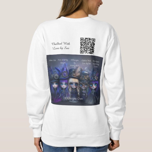 Sweatshirt Chalked With Love par Sue (Dos)