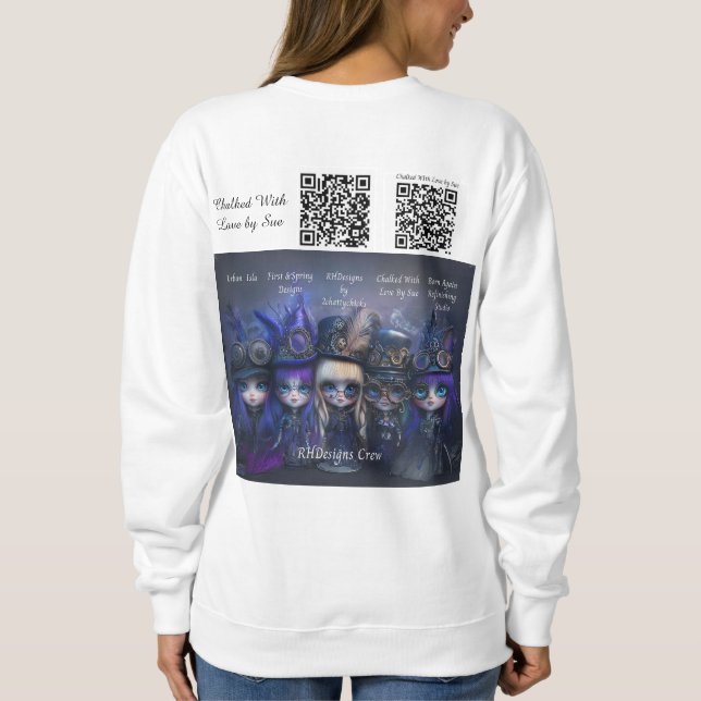 Sweatshirt Chalked With Love par Sue (Dos)