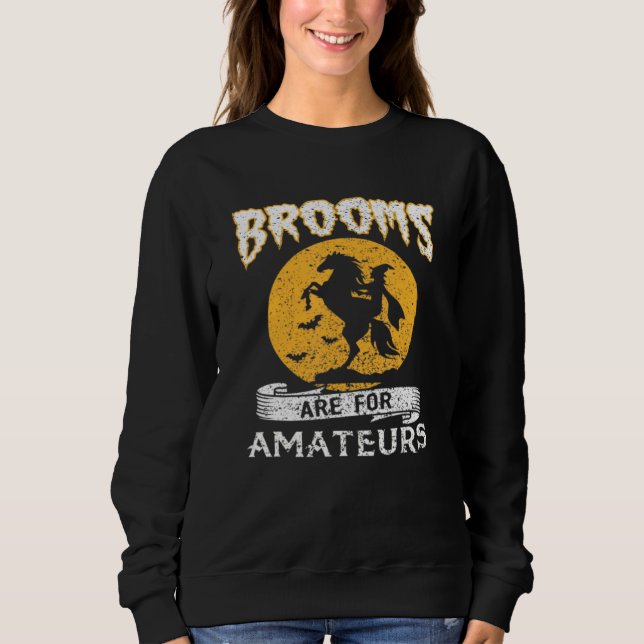 Sweatshirt Chambres Pour Amateurs Halloween Horse Witse Moon (Devant)