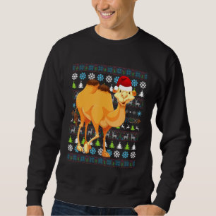 Sweatshirt Chameau de Noël Douille moche Père Noël Noël Noël