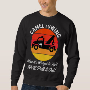 Sweatshirt Chameau Remorque Retro Style désossé Humour Adulte