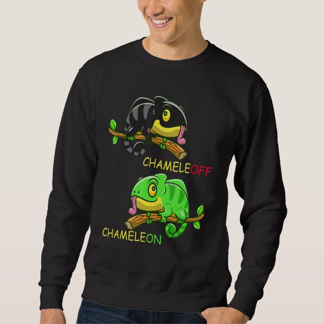 Sweatshirt Chameleon Chameleon Lizard Joke Reptiles (Devant)