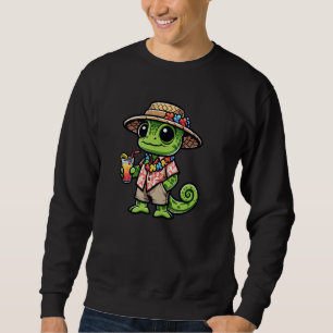 Sweatshirt Chameleon Hawaii Reptile voilé drôle été
