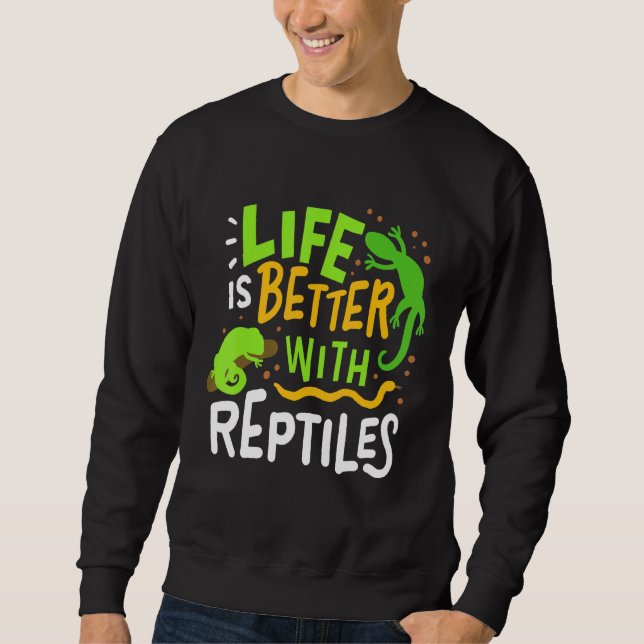 Sweatshirt Chameleon Lizard Iguana Reptiles Terrarium (Devant)
