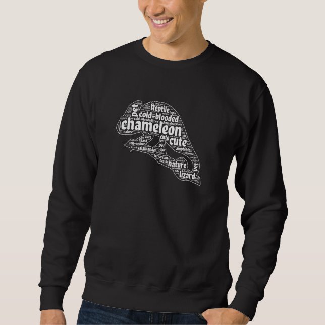Sweatshirt Chameleon Mot Cloud Reptile Lizard Animal Herpeto (Devant)
