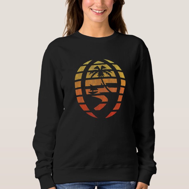 Sweatshirt Chamorro de conception du coucher de soleil de Gua (Devant)